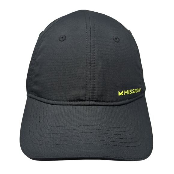 Mission Strapback Baseball Cap Black One Size Adjustable Embroidered Polyester - Picture 1 of 9